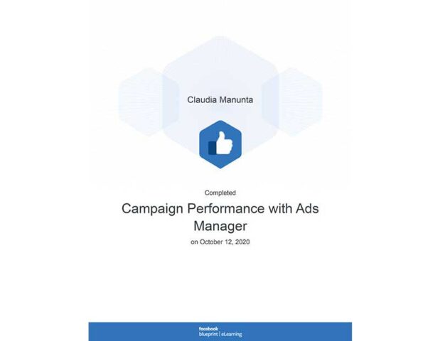 Campagne Performance with Manager - Facebook Blueprint